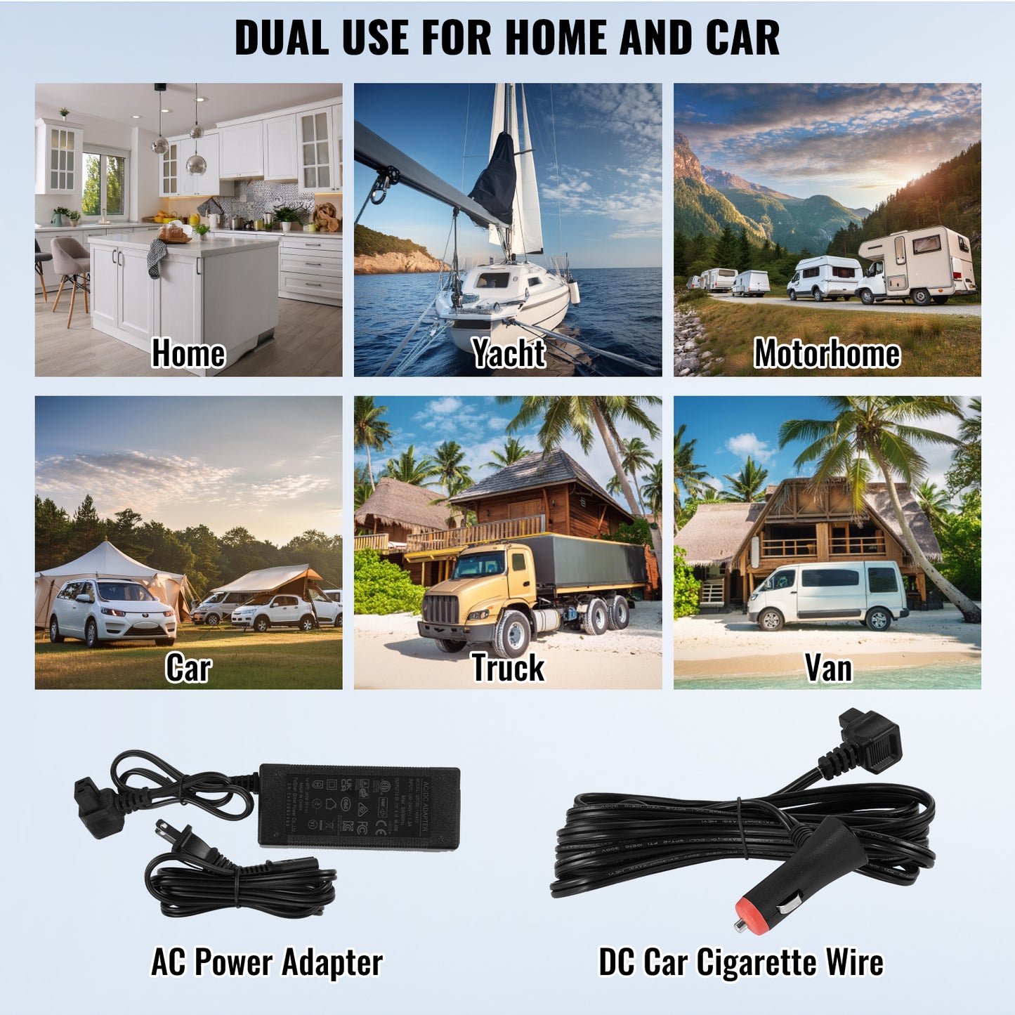 Car Refrigerator, 12 Volt Car Refrigerator Fridge, 40 L Dual Zone Portable Freezer, -4℉-68℉ Adjustable Range, 12/24V DC and 100-240V AC Compressor Cooler for Outdoor, Camping, RV image 9