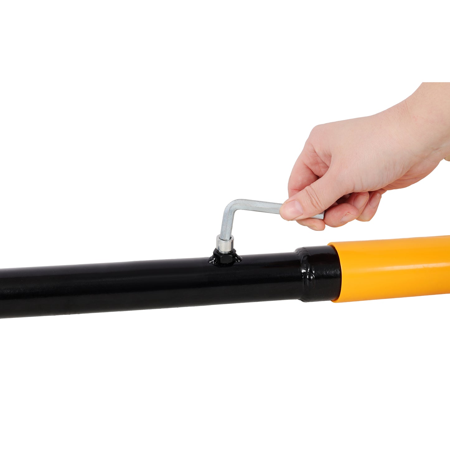 Manual Log Splitter Slide Hammer Log Splitter, Heavy Duty Hand Operated Wood Splitter, Black with Yellow Handle image 9