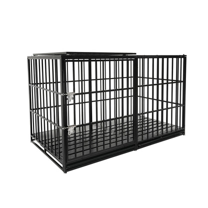 61" Extra Large Heavy Duty Dog Crate Dog cage Strong Metal Dog Kennels and Pens Crates for Large Dogs image 9
