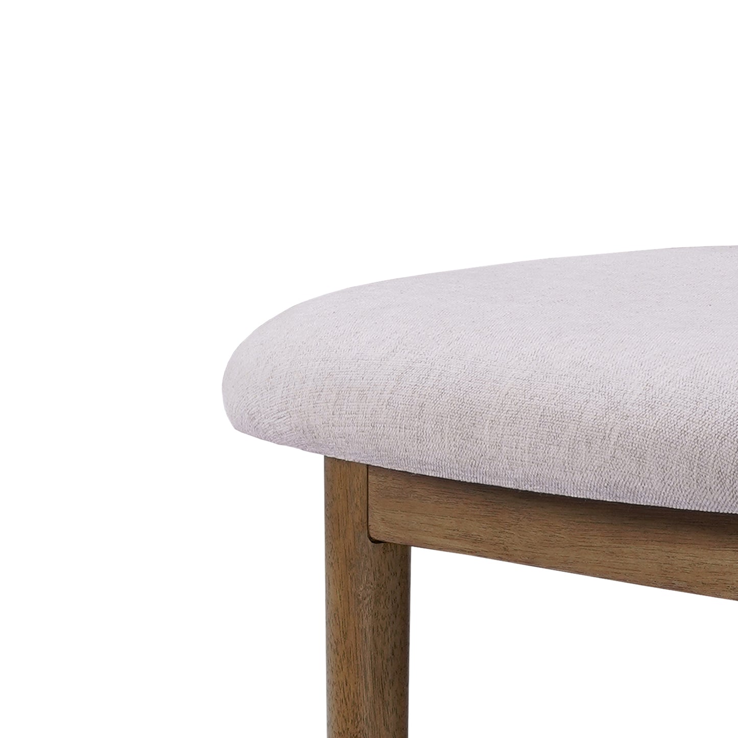 Renee Indoor Modern Split-Back Rubber Wood Counter Stool with Ivory Upholstery, Dark Walnut Finish, Set of 2 image 12