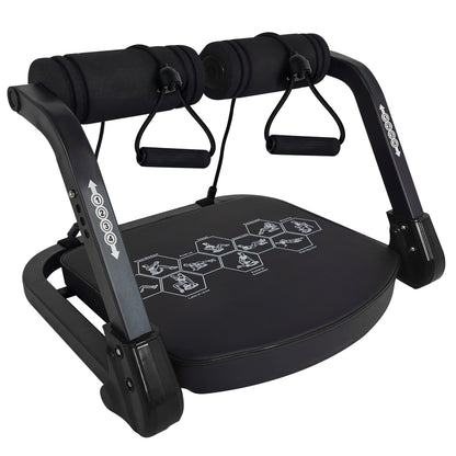 Ab Core Trainer Abdominal Machine for Home Gym with Resistance Bands Black image 8