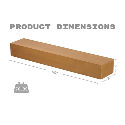 60'' Fireplace Mantel Fir Wood Wall-Mounted & Floating Shelf for Home Decor with Flat Surface image 2