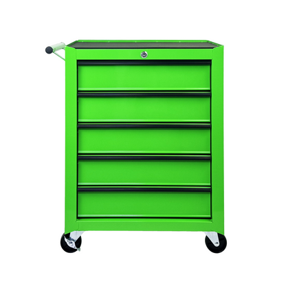 Rolling Metal Tool Chest with 5 Drawers, 20" 5-Drawer Tool Chest Cabinet with Ball Bearing Drawer Slides, Steel Tool Storage Box Organizer -GREEN image 1