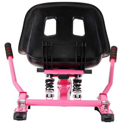 Hoverboard Seat Attachment Go-Kart,Fits 6.5" 8"10" Hoverboards, Heavy Duty Dual Shock Absorber,Sturdy Adjustable Off-Road Frame,Hover Cart for Family Fun,not include Hoverboard,Pink image 8