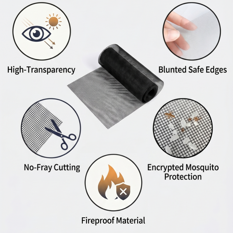 36 in × 48 ft 304 stainless steel window screen roll, black high-transparency screen replacement, durable metal mesh, suitable for doors, patios, porches, DIY-friendly, easy to cut and install image 5
