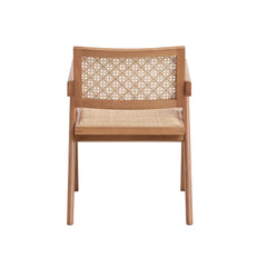 Velentina Rattan & Natural Finish Arm Chair (Set of 2)