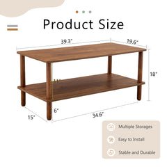 Modern 2-Tier Coffee Table for Living Room | Durable and Stylish