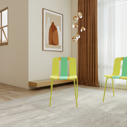 Summer 4-Pack Modern Striped Color Block Chairs – Color Block Pattern