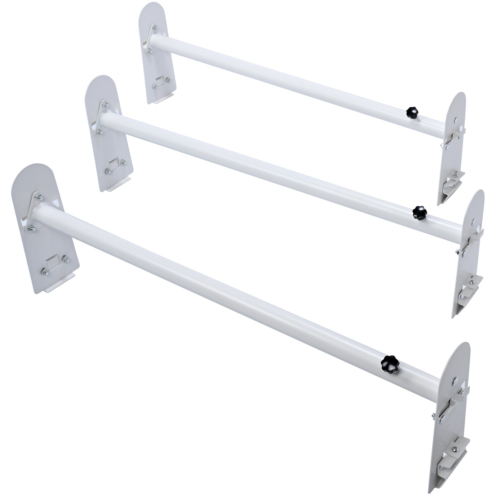 Van Roof Ladder Rack, 3 Bars Alloy Steel Roof Racks, 750 LBS Capacity Rain-Gutter Roof Rack, Adjustable Length 40.2" to 74.8", Van Ladder Rack Compatible with Chevrolet Express, GMC Savana, etc image 6