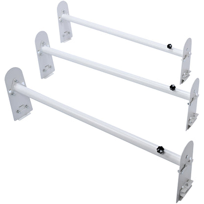 Van Roof Ladder Rack, 3 Bars Alloy Steel Roof Racks, 750 LBS Capacity Rain-Gutter Roof Rack, Adjustable Length 40.2" to 74.8", Van Ladder Rack Compatible with Chevrolet Express, GMC Savana, etc image 6