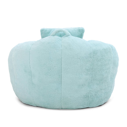 Giant Bean Bag Chair withFootstool, Oversized Bean Bag for Adults and Kids, Faux Fur Shell-Shaped Large Chair with Filler, Stuffed Big Accent Sofa, Floor Sofa for Gaming,Reading Living Room Bedroom image 5