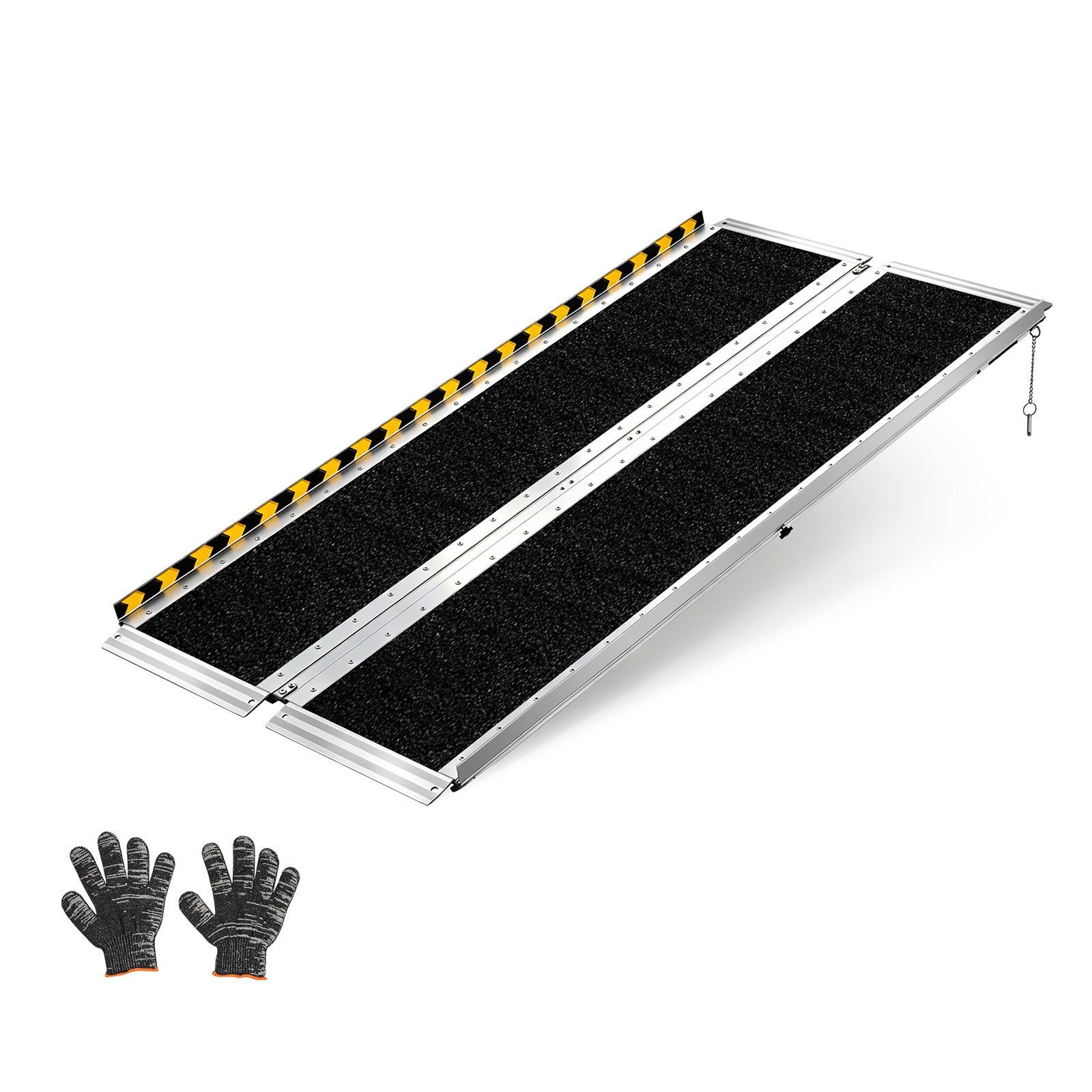 Portable Wheelchair Ramp, 5FT, Non-Slip Aluminum Folding Handicap Ramp for Wheelchair, 800 lbs Capacity, Door Threshold Ramps for Home Steps, Stairs, Entry, Threshold, Doorways, Scooter, Curbs image 1