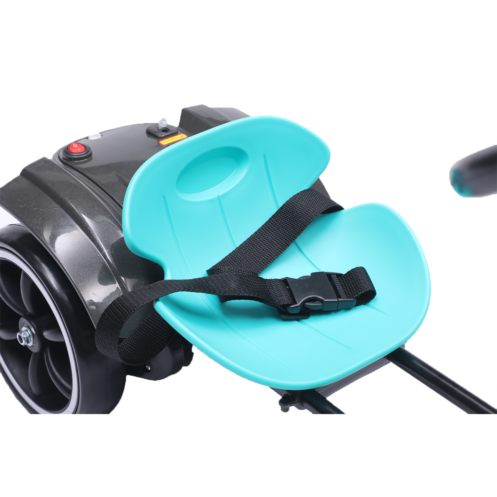 12V electric Kids Pedal Go Kart, Folder Go Kart, Outdoor Ride on Toy with Adjustable Seat, 4 Non-Slip EVA Wheels for Boys and Girls For Age 3-6 Years Old (Light BLUE) image 9