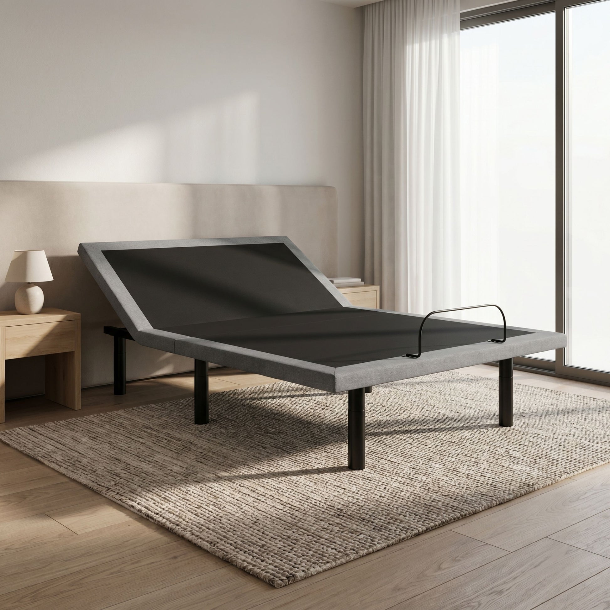 OS4 Black and Grey Queen Adjustable Bed Base With Head and Foot Position Adjustments image 1