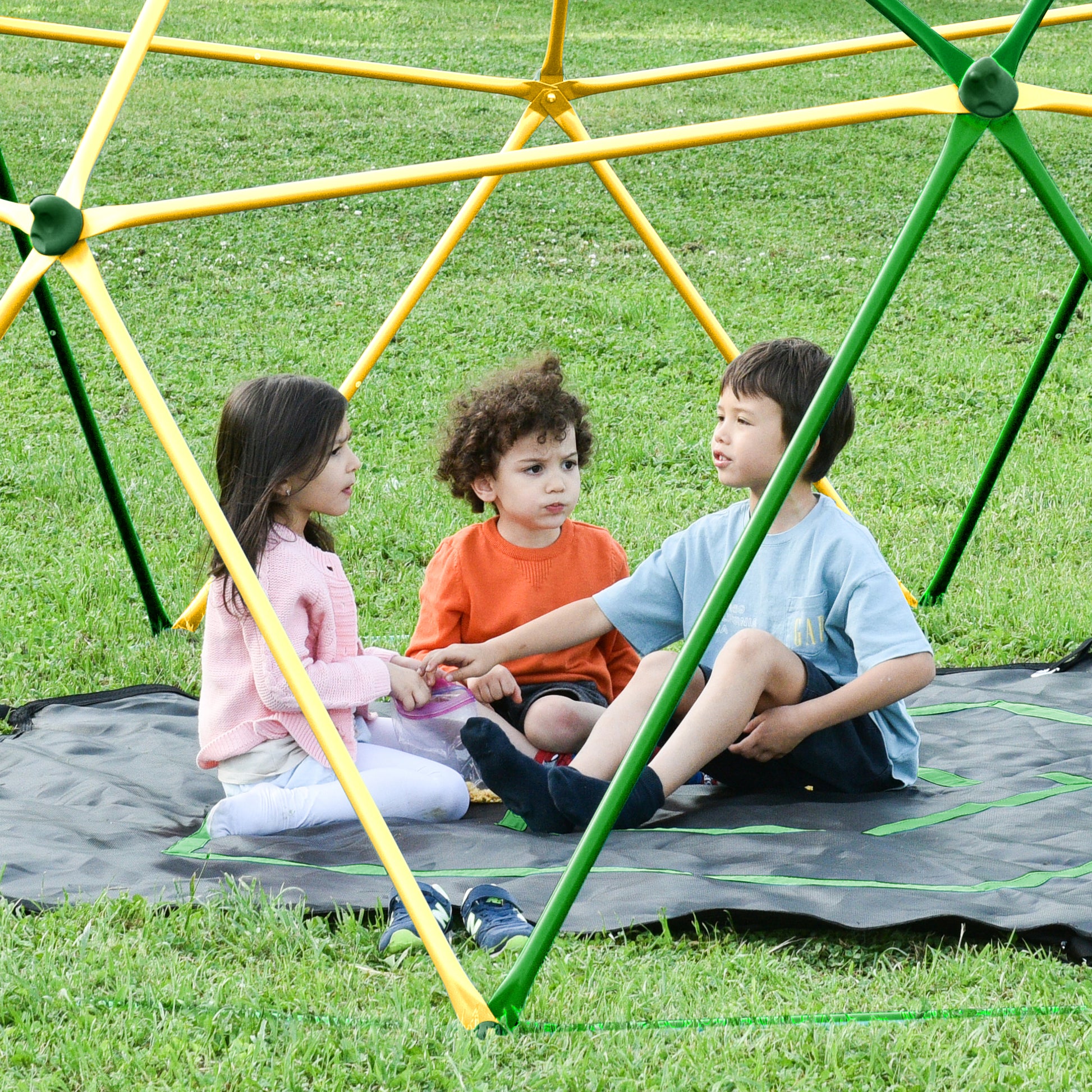13ft Geometric Dome Climber Play Center, Kids Climbing Dome Tower, Rust & UV Resistant Steel Supporting 1000 LBS (Old SKU N710P261138L) image 7
