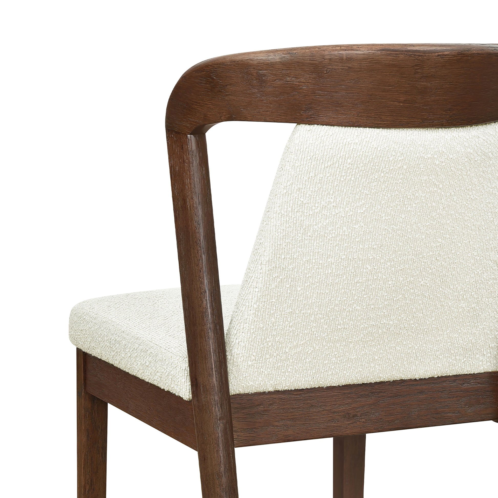 Upholstered Backrest Armless Dining Chairs (Walnut+Camel) image 11