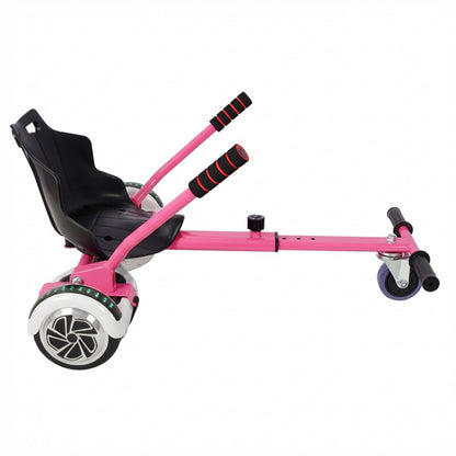 Hoverboard Seat Attachment Go-Kart,Fits 6.5" 8"10" Hoverboards,Sturdy Adjustable Off-Road Frame,Hover Cart for Family Fun,not include Hoverboard,Pink image 2