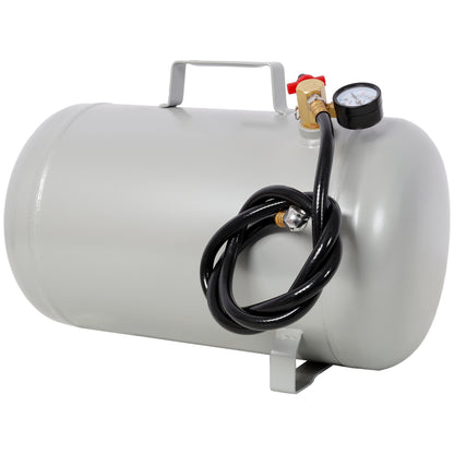 Portable 5 Gallon Aluminum Air Tank, Lightweight Durable Air Compressor Tank with Pressure Gauge, Safety Valve and 47 Inch Hose for Easy Tool Connection image 5