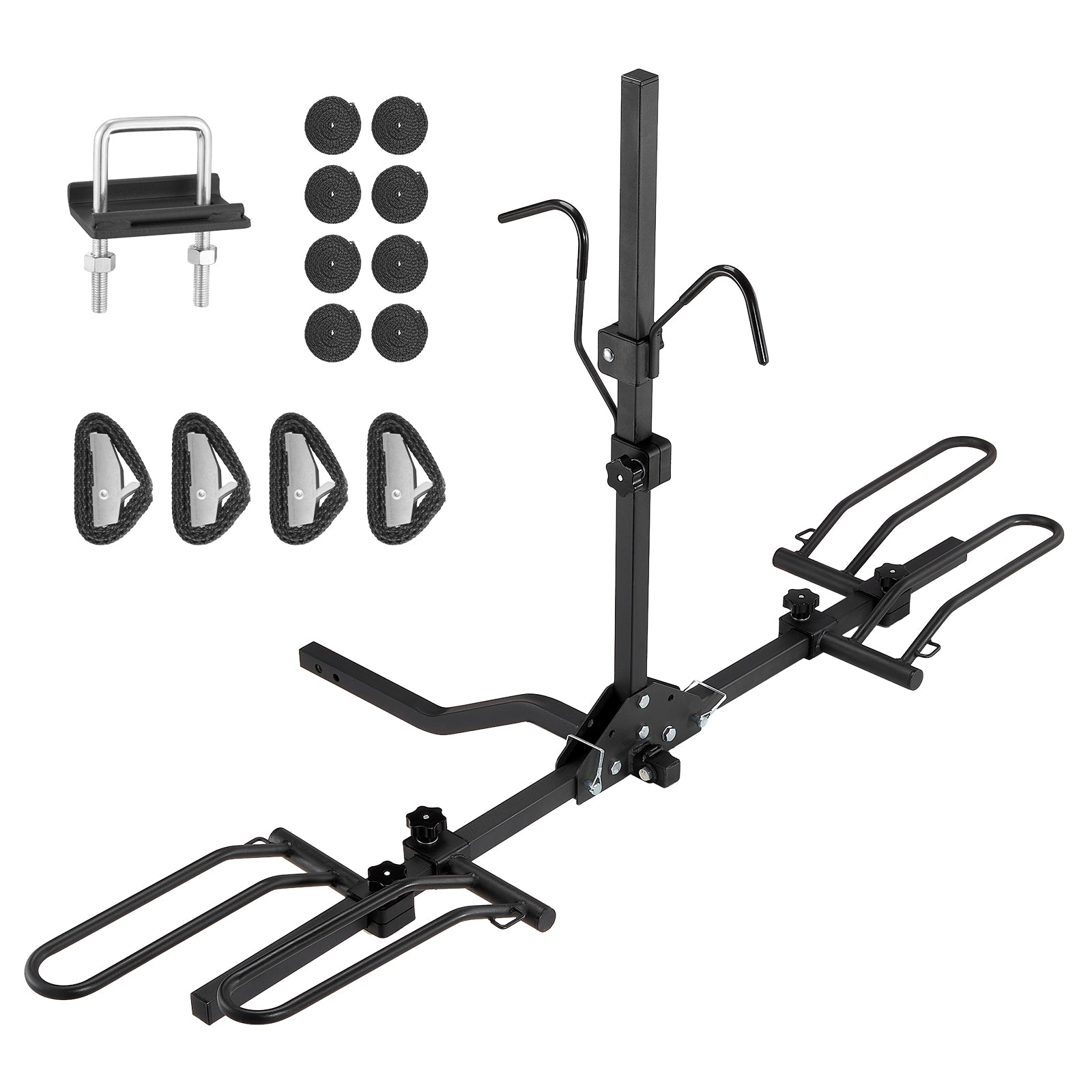 Hitch Mount Bike Rack, 2-Bike Platform Style, 80 LBS Max Capacity Bike Rack Hitch for 1.25-/2-inch Receiver, Titling and Folding Bike Carrier with Tires up to 2.4" Wide, for Car, SUV, Truck, RV image 12
