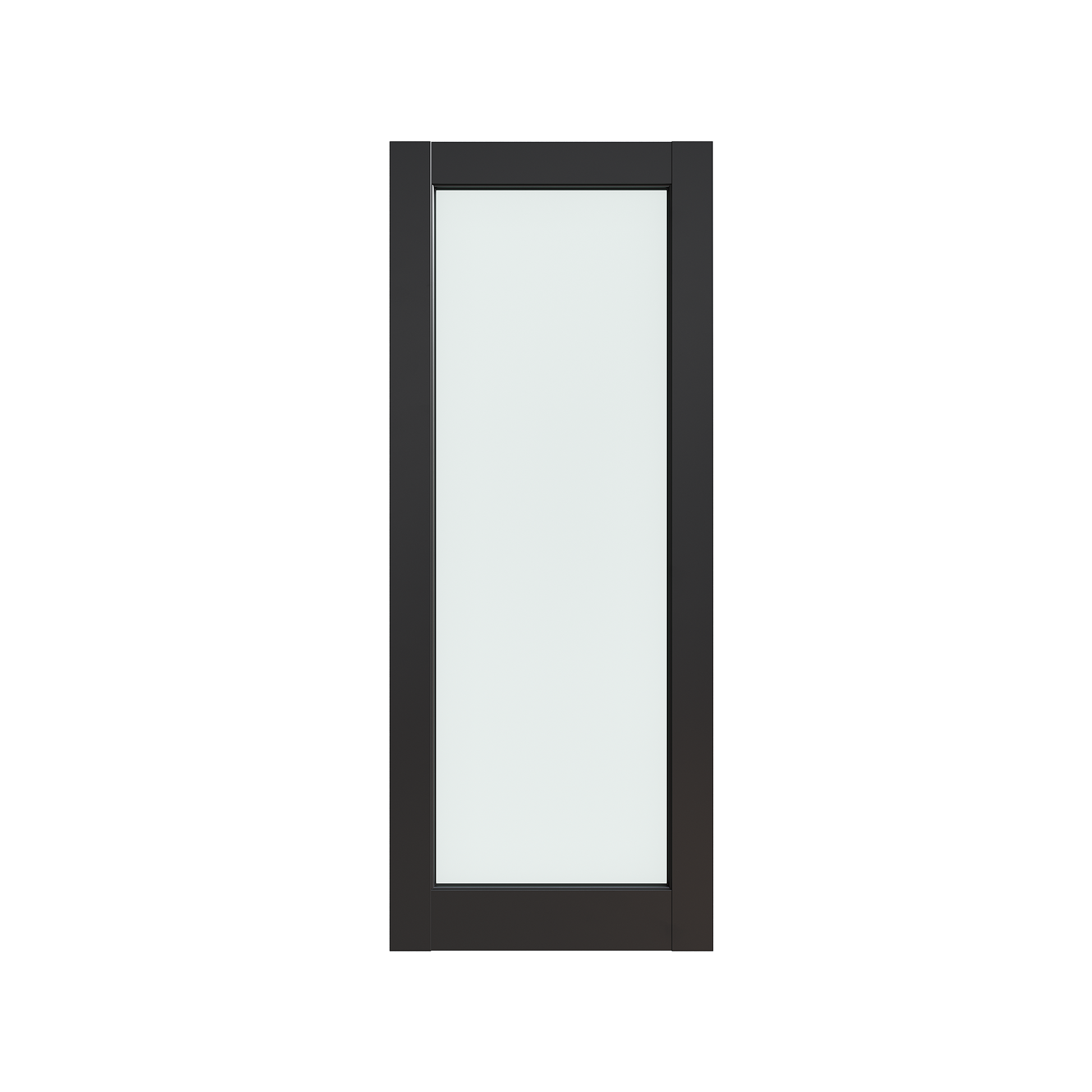 32" X 80"1-Lite Frosted Glass Interior Door for Pantry, Laundry, Closet, kitchen, Bypass, Pocket Slab Door w/o Hardware,Black image 7