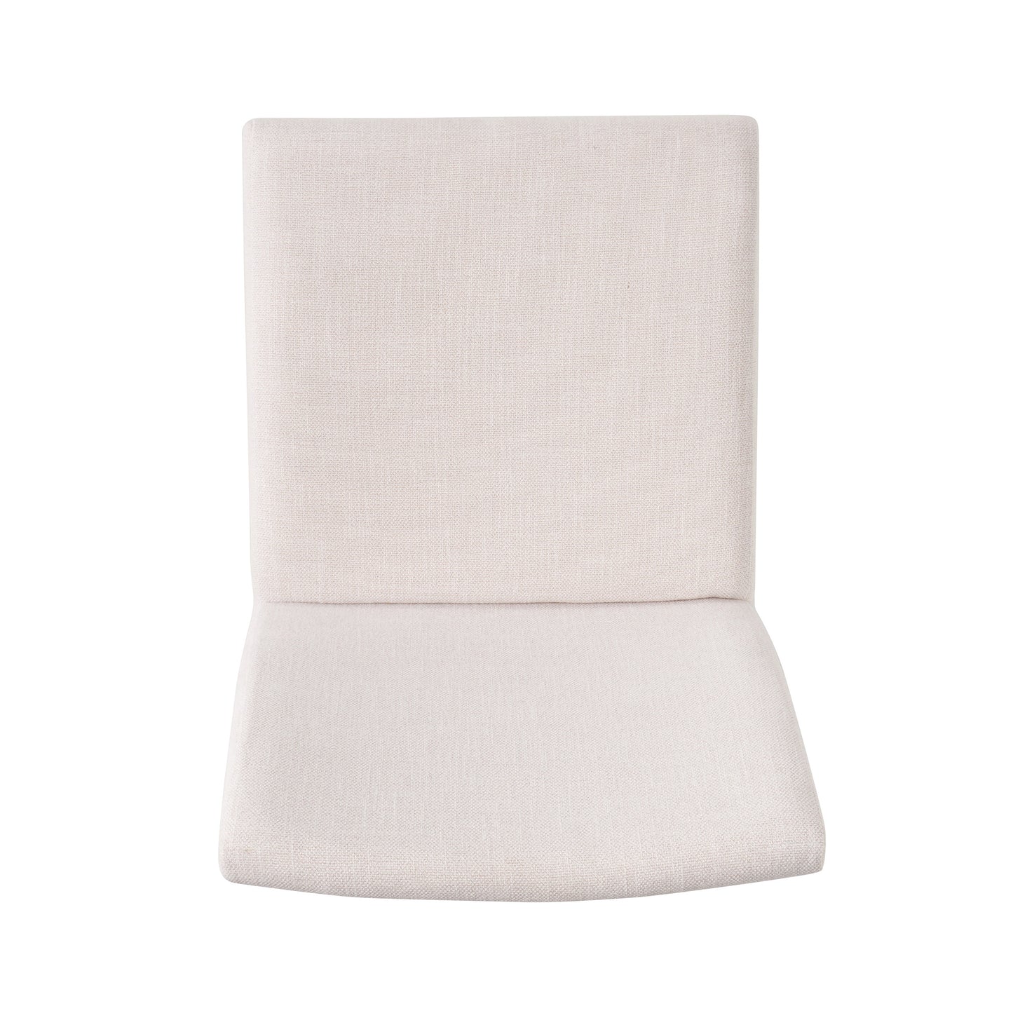 Set of 2 Contemporary Dining Chairs - Upholstered Seat and Backrest, Rubberwood Legs, Walnut + Light Beige (same sku: 58924.00WNT / N759P288155K) image 11
