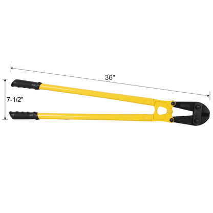 36" Heavy-Duty Medium Bolt Cutter for Fence, Steel Wire, Chain, Screws, Rivets &Padlocks, Ergonomic Soft Rubber Grip Handle image 9