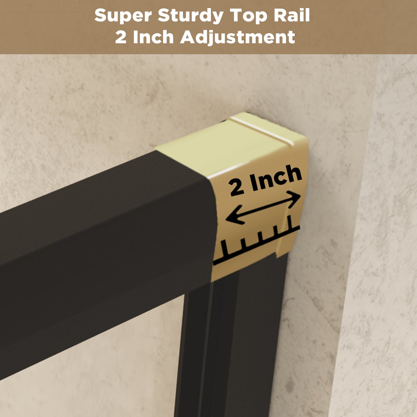 50-54" W × 72" H Tempered Glass with Explosion Proof Film, Aluminum Frame Double Sliding Shower Door, "1/4 (6 mm), Stainless Steel handle, Matte Black image 7