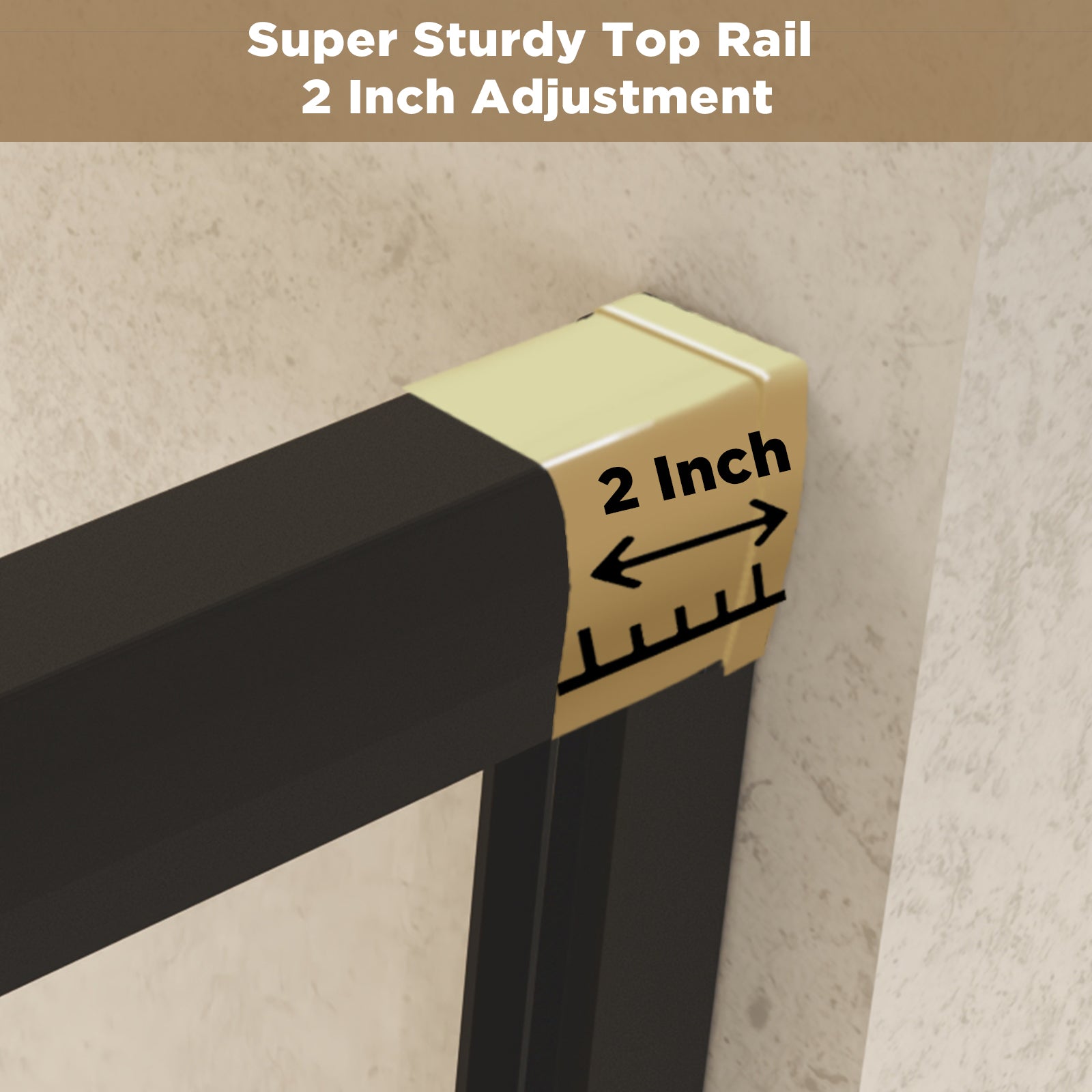 50-54" W × 72" H Tempered Glass with Explosion Proof Film, Aluminum Frame Double Sliding Shower Door, "1/4 (6 mm), Stainless Steel handle, Matte Black image 7