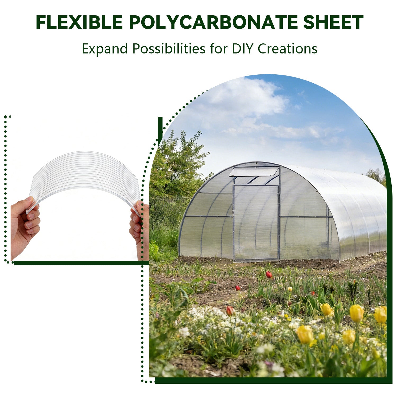 10 Pack Twin-Wall Polycarbonate Sheets 4' x 2' x 0.16" UV Protected Greenhouse Panels, Shatterproof & Insulated Roofing Sheets for Greenhouse, Patio Cover, Garden Shed and DIY Projects image 5