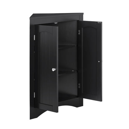 sideboard cabinet,corner cabinet,Bathroom Floor Corner Cabinet with Doors and Shelves, Kitchen, Living Room,Free Standing Storage Cabinet for Bathroom image 6