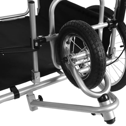 3-in-1 Heavy-Duty Bike Cargo Trailer –Bike Compatible Steel Frame, 110lb Capacity, Convertible Stroller & Pull Cart w/Suspension, 20" Wheels & Accessories image 10