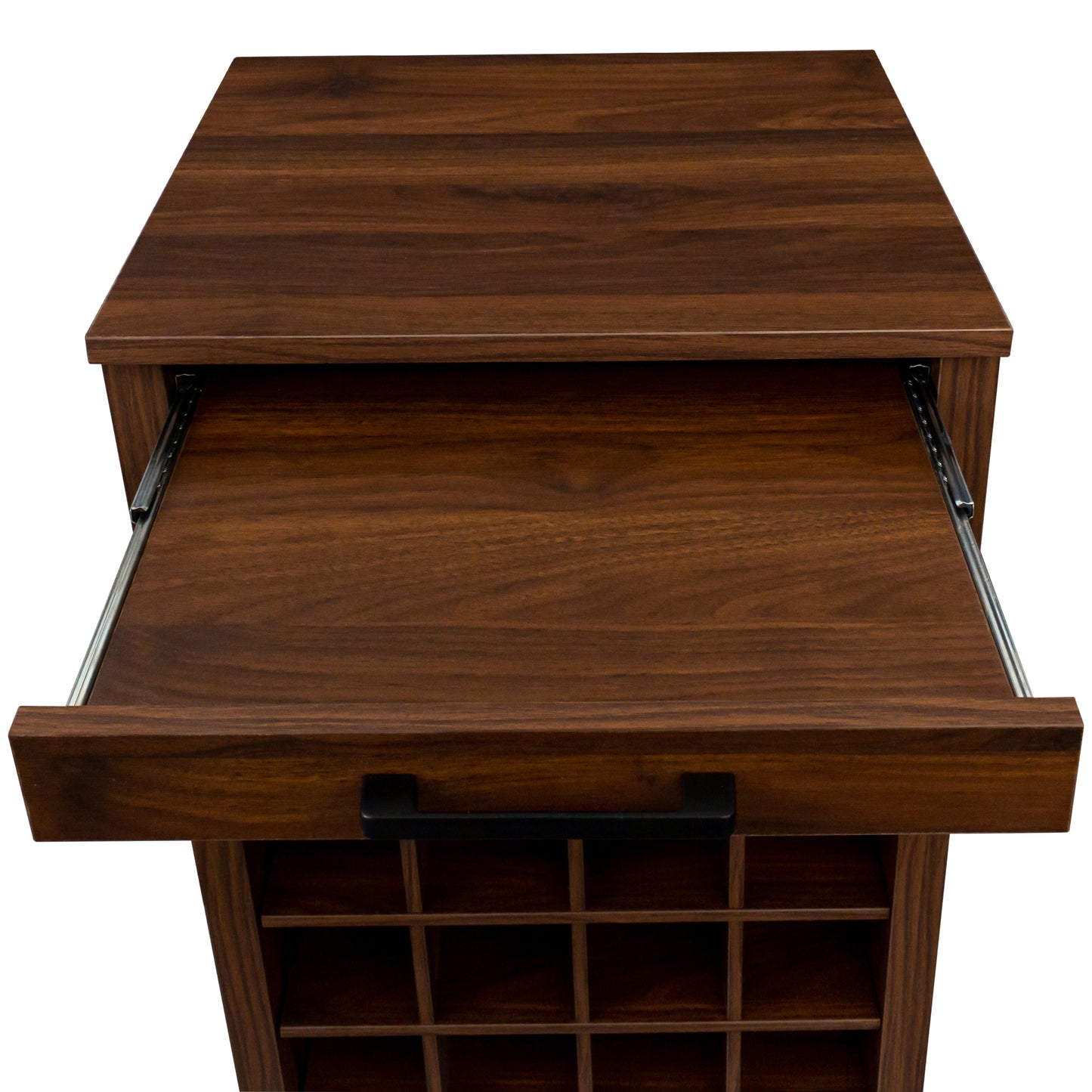 brown walnut color modular 24 wine bar cabinet Buffet Cabinet image 7