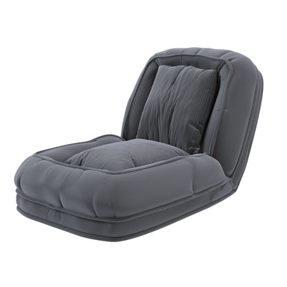 Upholstered Human Dog Bed for Adults and Pets, Foldable Lazy Sofa Bed with 5 Adjustable Position, Includes 2 Soft Pillows for Bedroom, Living Room, Reading Corner(Grey) image 5