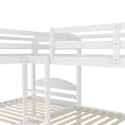 Twin L-Shaped Bunk bed with Trundle-White{OLD SKU:LT000024AAK} image 12