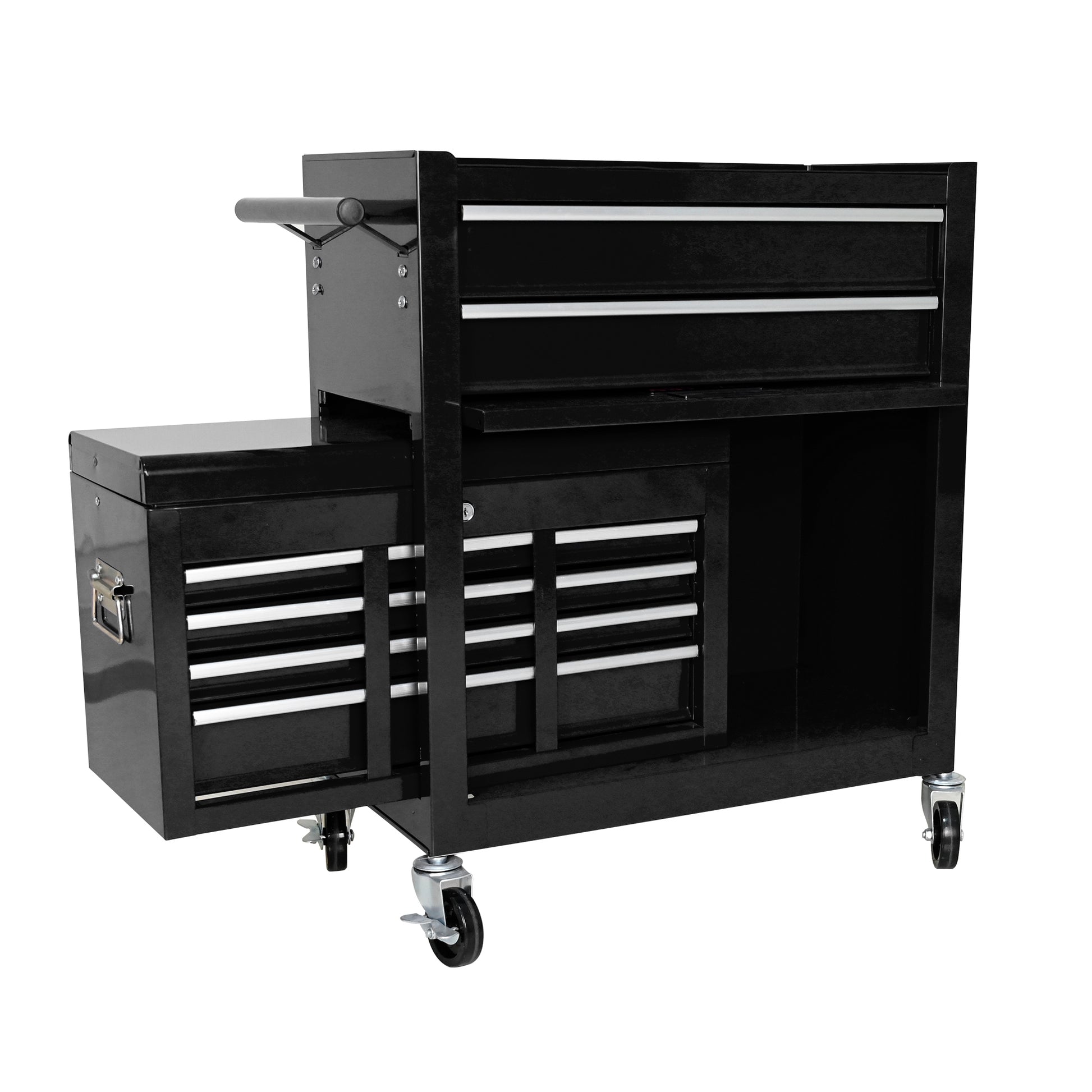 High Capacity Rolling Tool Chest with Wheels and Drawers, 8-Drawer Tool Storage Cabinet--BLACK image 7