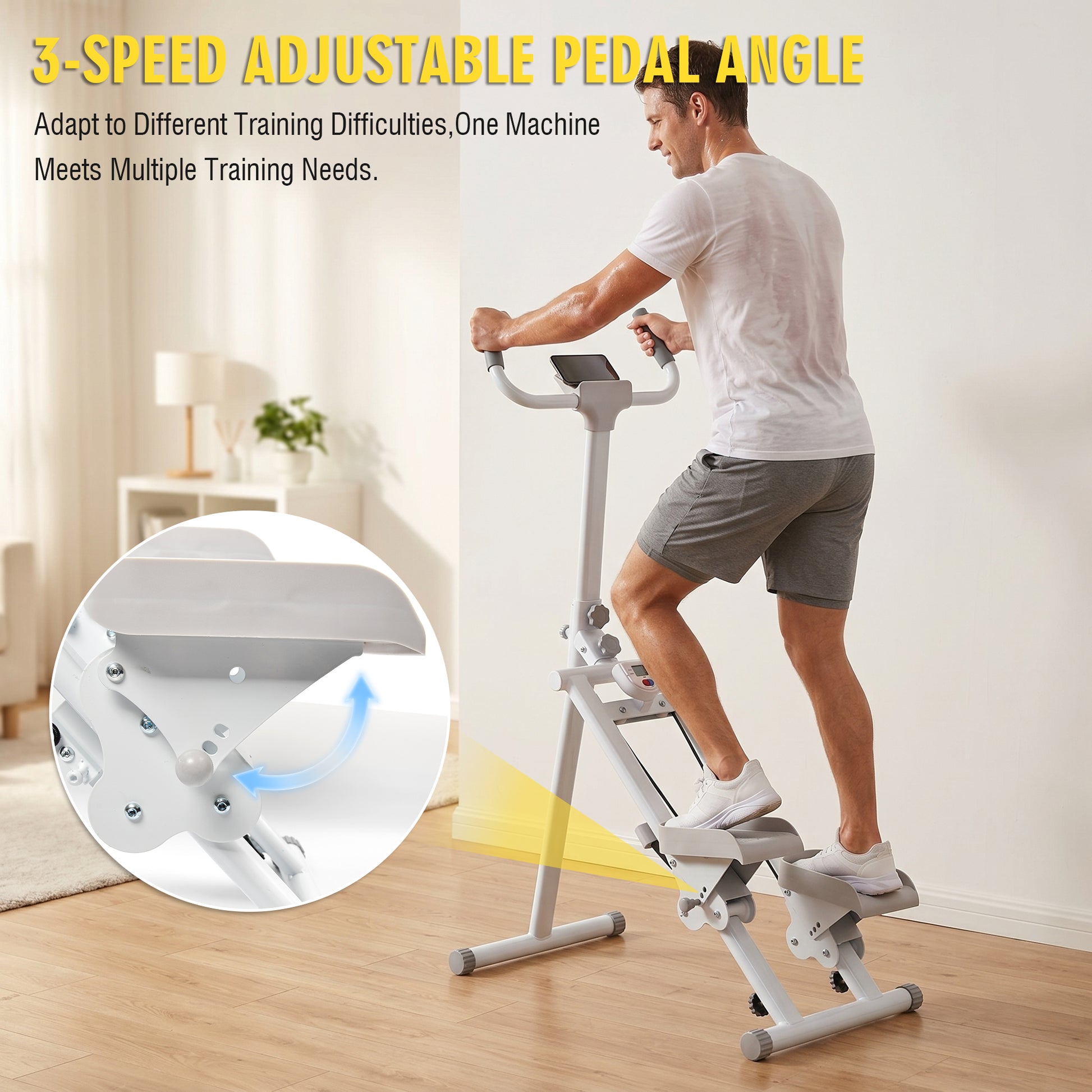 Stair Stepper Machine, Vertical Climber Exercise Equipment with LCD Display, Compact Cardio Step Trainer for Full-Body Home Workouts image 9