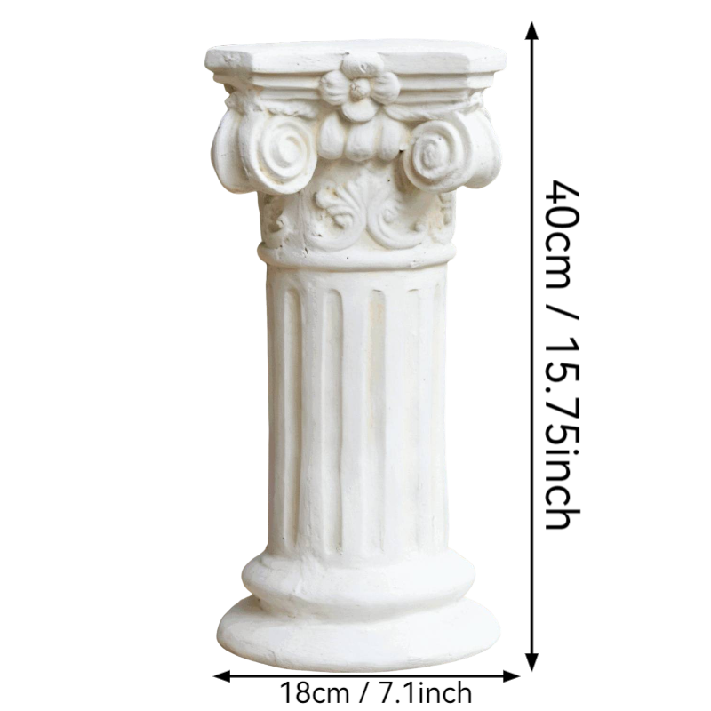 Garden Decorative Column, 15"Retro Elegant White Ancient Greek Style Roman Column, Suitable for Garden Decoration, Suitable for Weddings And Dining Tables, Multifunctional Indoor/outdoor Use, Perfect image 3