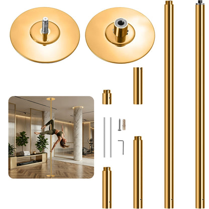 Dance pole extension rods for varying ceiling heights