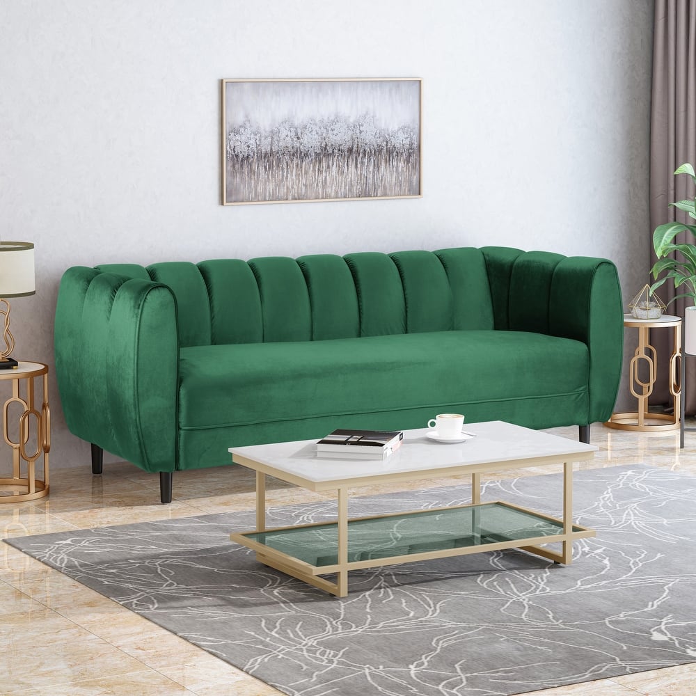 Miranda Velvet 3-Seater Sofa (2 boxes) image 1