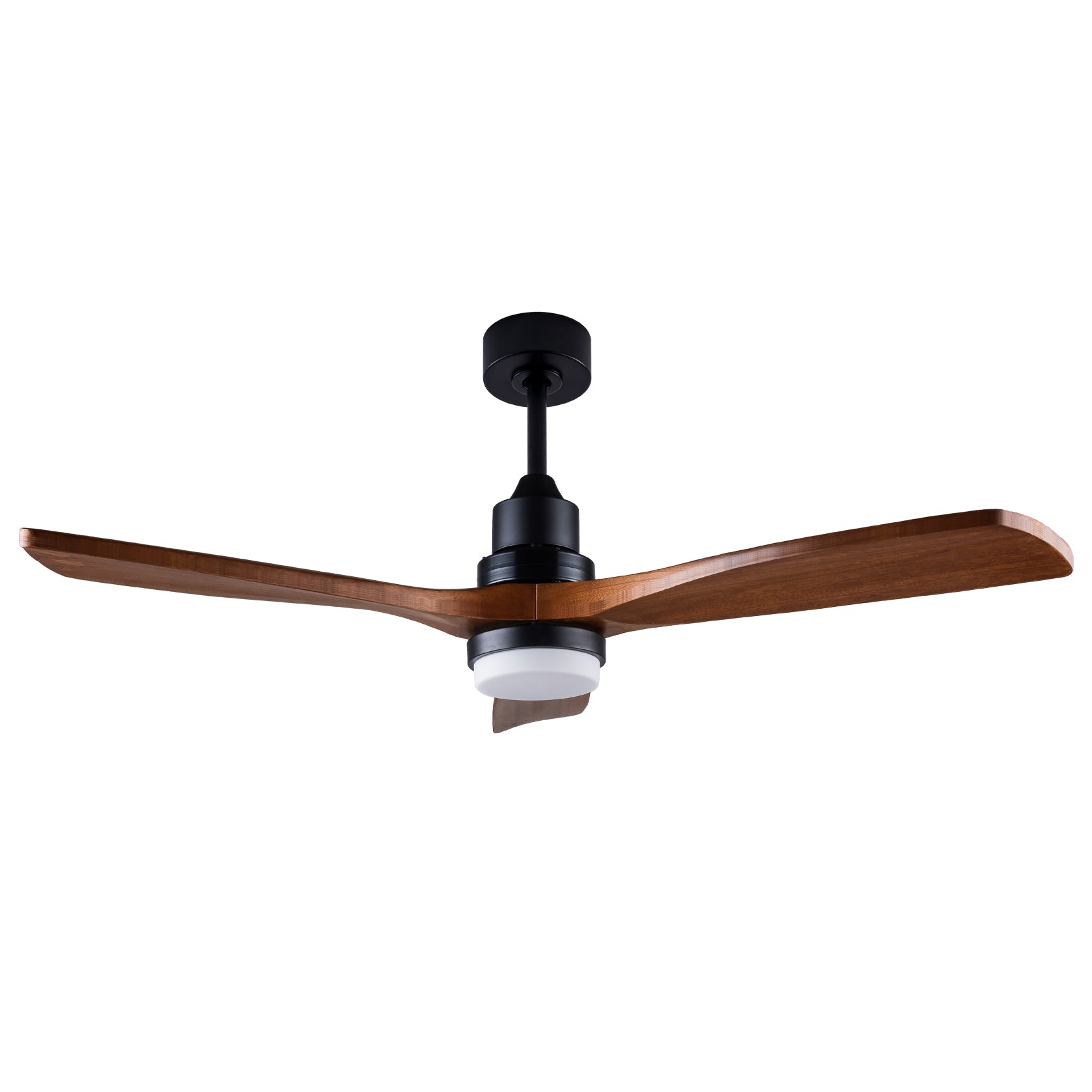 52 inch Ceiling Fan with Lights and Remote Control, Reversible, 3 Wood Blades, 6 Speeds, 3CCT Dimmable, Noiseless, Indoor/Outdoor Black Walnut Ceiling Fan for Bedroom Living Room Gazebo Patio image 12