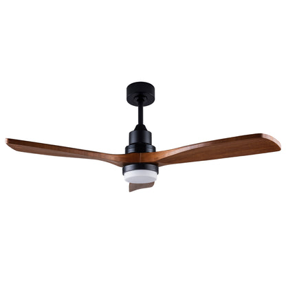 52 inch Ceiling Fan with Lights and Remote Control, Reversible, 3 Wood Blades, 6 Speeds, 3CCT Dimmable, Noiseless, Indoor/Outdoor Black Walnut Ceiling Fan for Bedroom Living Room Gazebo Patio image 12
