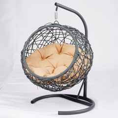 Cozy Cat Swing Bed with Stand & Cushion for Indoor Relaxation