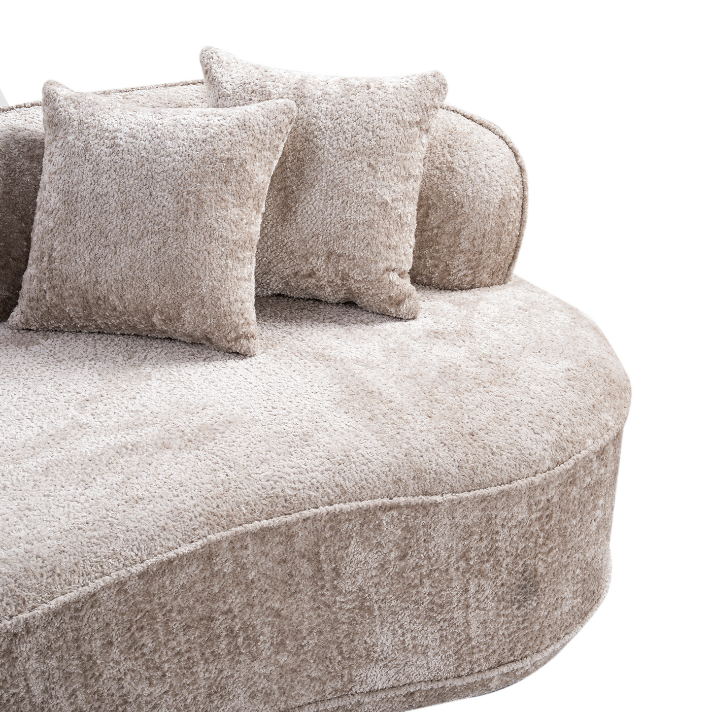 Modern Curved L-Shape Luxury Sectional Oversized Sofa: Minimalist Design, Comfy Sleeper Couch for Living Room, Apartment & Reception Spaces,No Assembly Required image 8