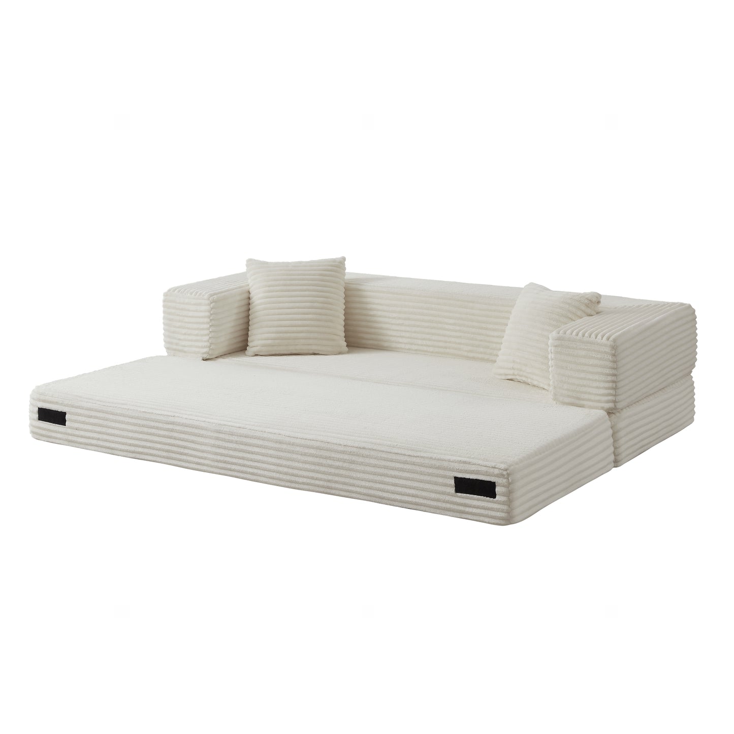 Modern cord sofa with stylish appearance, classic square design, unique two-tier design, convertible into a bed, ideal for apartments and large spaces. image 10