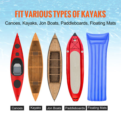 Heavy Duty Kayak Cart, 450lbs Load Capacity, Detachable Canoe Trolley Cart with 12'' Solid Tires, Adjustable Width & Nonslip Support Foot, for Kayaks Canoes Paddleboards Float Mats Jon Boats image 3