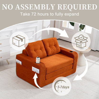 Convertible Sofa Bed,Expandable double Sofa Bed, 2 in 1 Convertible Sofa Bed, Fold Out Floor Couch with Pillows for Living Room Bedroom Lounge image 7