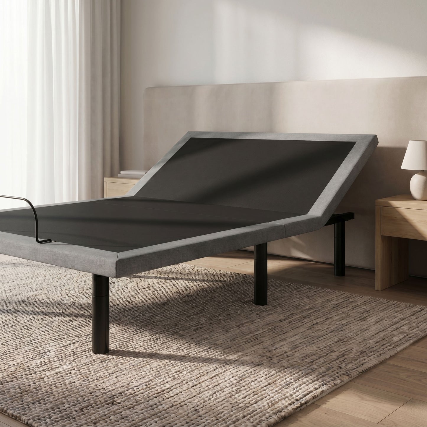 OS4 Black and Grey Queen Adjustable Bed Base With Head and Foot Position Adjustments image 5