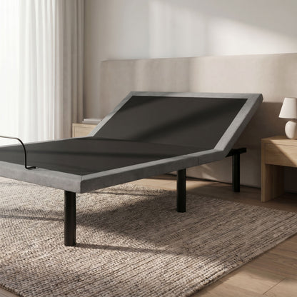 OS4 Black and Grey Queen Adjustable Bed Base With Head and Foot Position Adjustments image 5