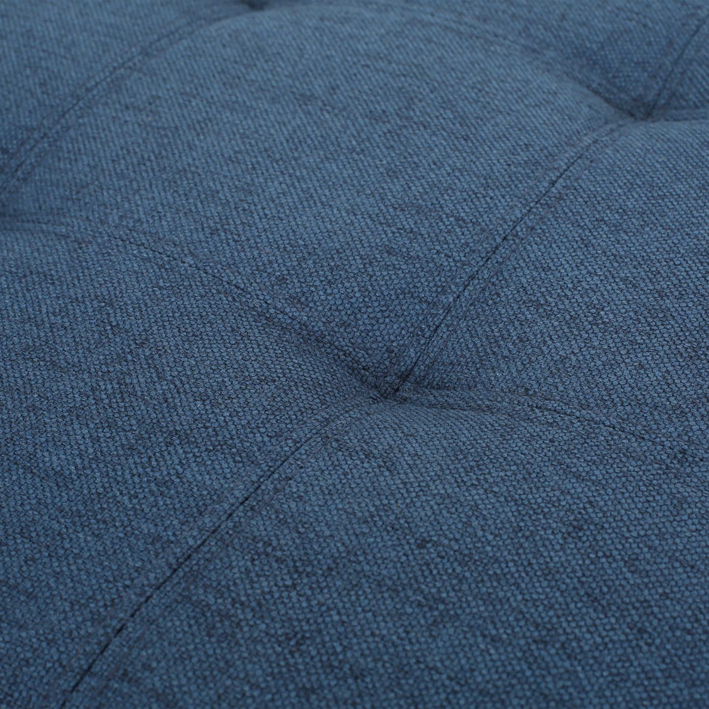 Upholstered Tufted Fabric Storage Ottoman, Navy Blue image 7