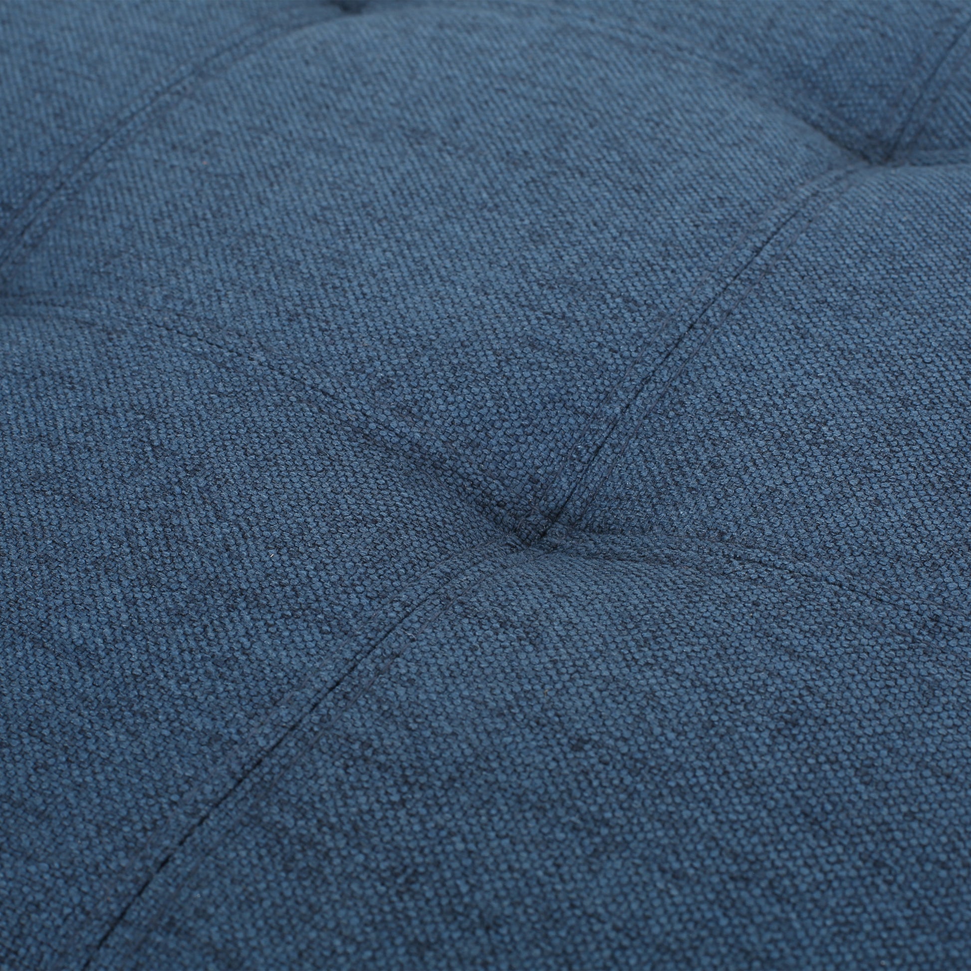 Upholstered Tufted Fabric Storage Ottoman, Navy Blue image 7